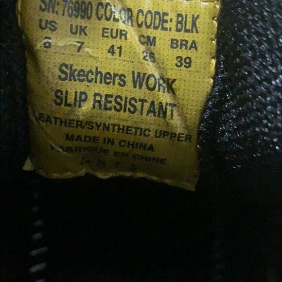 SKECHERS‎ WORK RESALYTE LEATHER  BLACK SHOE… - Picture 8 of 8
